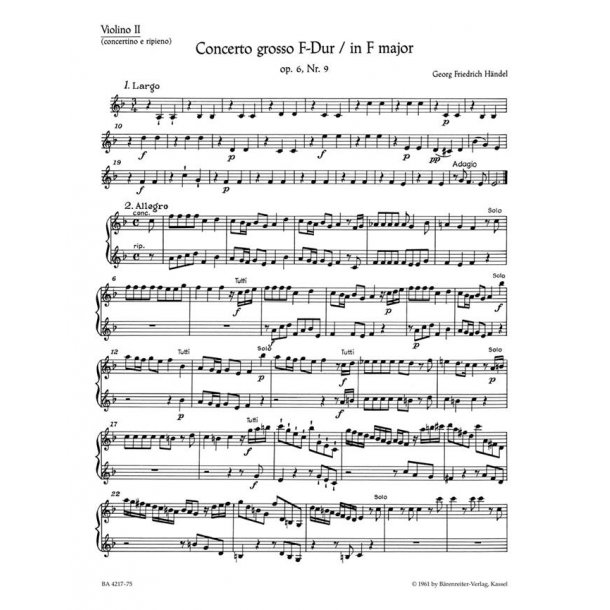 Concerto grosso - H&auml;ndel, Georg Friedrich