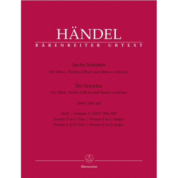 Six Sonatas - H&auml;ndel, Georg Friedrich