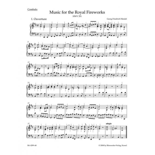 Music for the Royal Fireworks - H&auml;ndel, Georg Friedrich