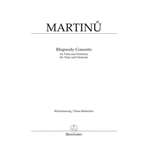 Rhapsody-Concerto - Martinu, Bohuslav