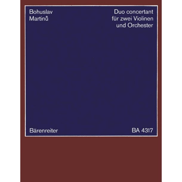 Duo concertant - Martinu, Bohuslav