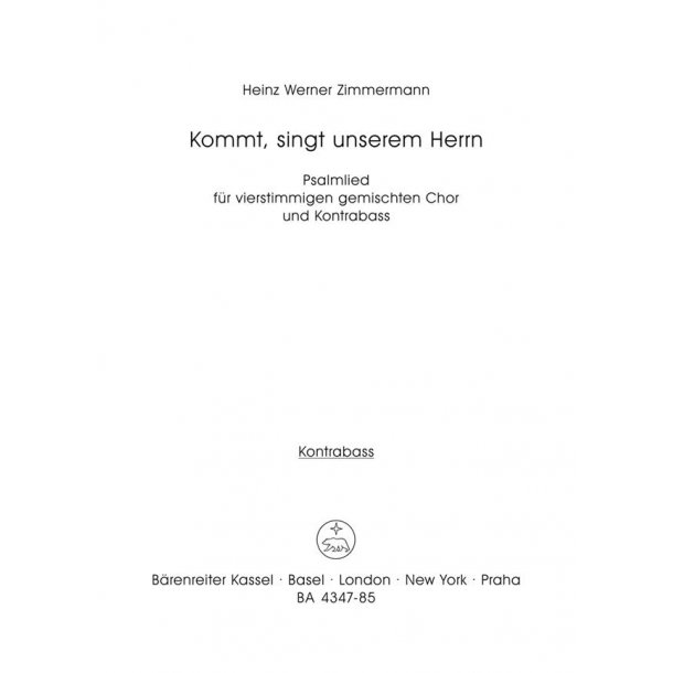 Kommt, singt unserem Herrn - Zimmermann, Heinz Werner