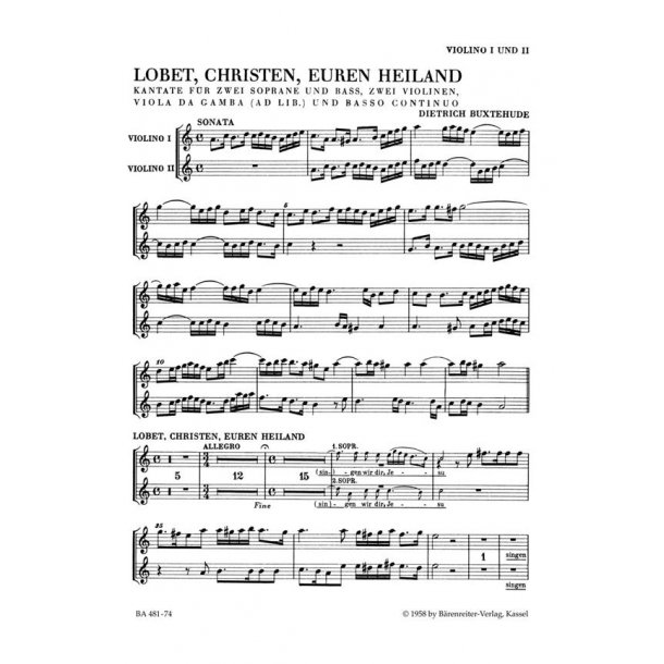 Praise him, Christians - Buxtehude, Dietrich