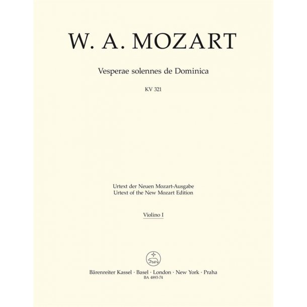 Vesperae solennes de Dominica - Mozart, Wolfgang Amadeus