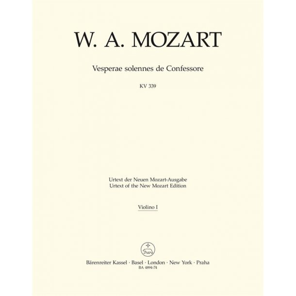 Vesperae solennes de Confessore - Mozart, Wolfgang Amadeus