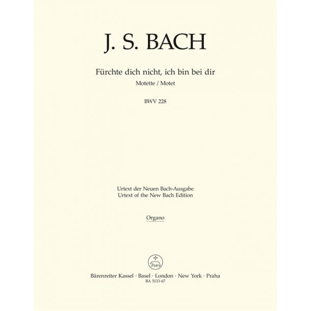 F&uuml;rchte dich nicht, ich bin bei dir - Bach, Johann Sebastian