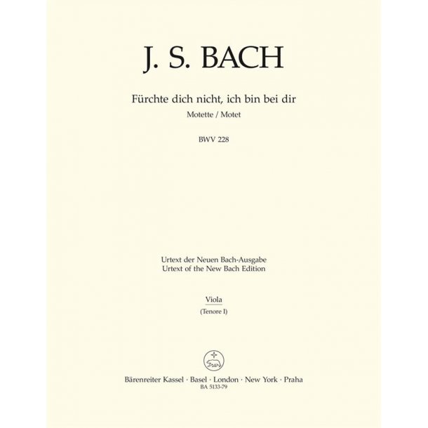 F&uuml;rchte dich nicht, ich bin bei dir - Bach, Johann Sebastian