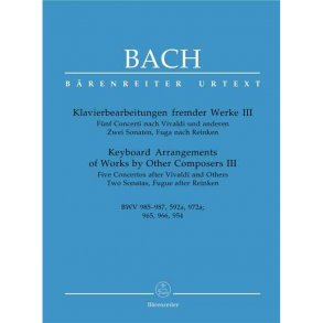 Keyboard Arrangements of Works by Other Composers - Bach, Johann Sebastian
