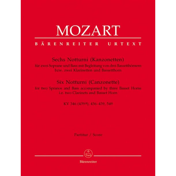 Sechs Notturni (Kanzonetten) - Mozart, Wolfgang Amadeus