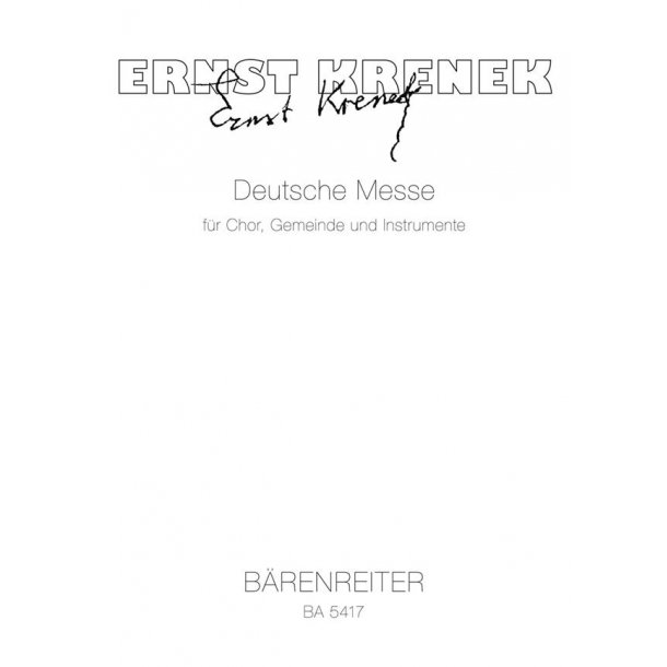 Deutsche Messe - Krenek, Ernst