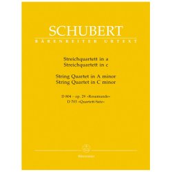 String Quartet A minor D 804 op. 29 "Rosamunde" / String Quartet C minor D 703 "Quartett-Satz" and fragment of the second movement - Schubert, Franz