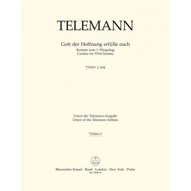 Gott der Hoffnung erf&uuml;lle euch - Telemann, Georg Philipp