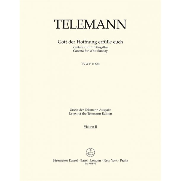 Gott der Hoffnung erf&uuml;lle euch - Telemann, Georg Philipp