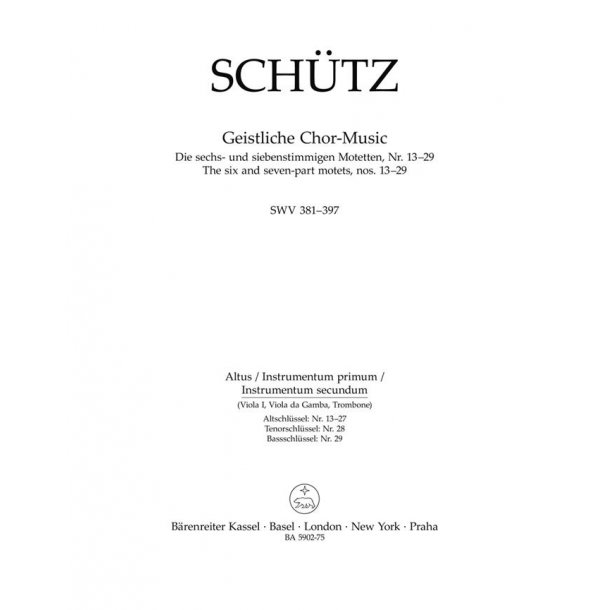 Geistliche Chor-Music - Sch&uuml;tz, Heinrich