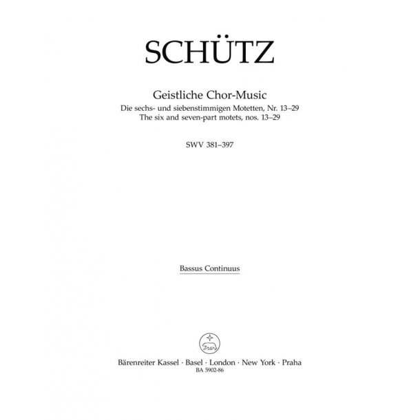 Geistliche Chor-Music - Sch&uuml;tz, Heinrich