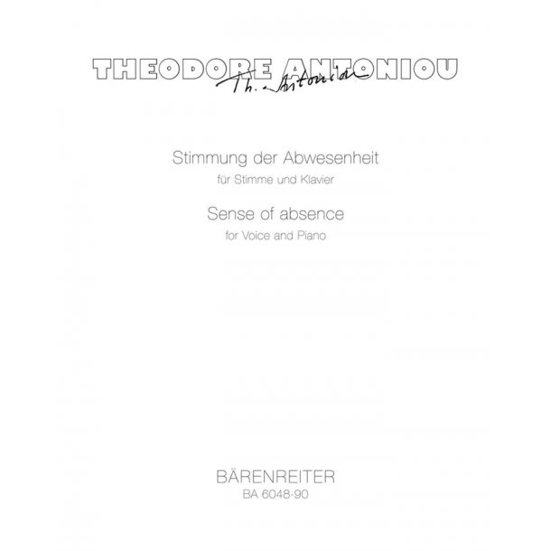 Klima tis apussias - Stimmung der Abwesenheit - Antoniou, Theodore