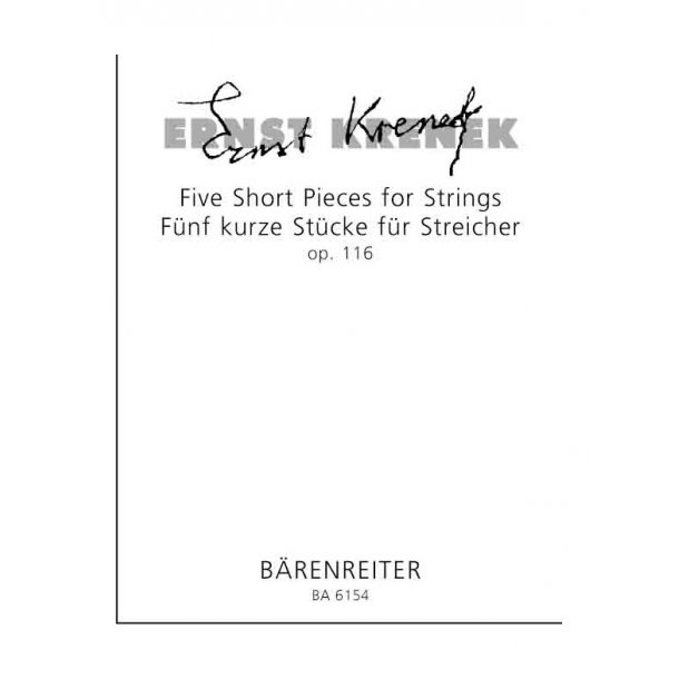 Five Short Pieces - Krenek, Ernst