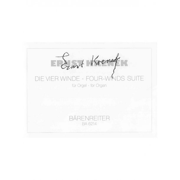 Four Winds Suite (Die vier Winde) - Krenek, Ernst