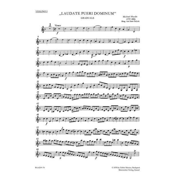 Laudate pueri Dominum - Haydn, Michael