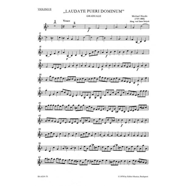 Laudate pueri Dominum - Haydn, Michael