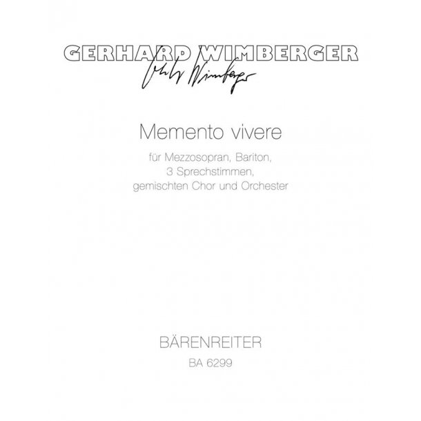 Memento vivere - Wimberger, Gerhard
