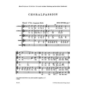 Choralpassion nach den vier Evangelien - Distler, Hugo