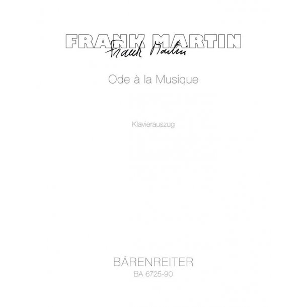 Ode &agrave; la Musique - Martin, Frank
