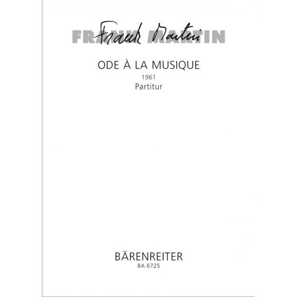 Ode &agrave; la Musique - Martin, Frank