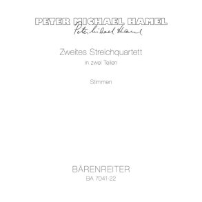 Zweites Streichquartett in zwei Teilen - Hamel, Peter Michael