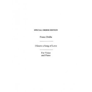 Drdla, F I Know A Song Of Love Souvenir F Vce/Pf