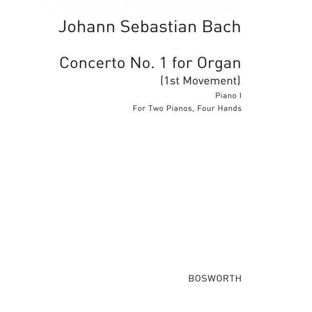 J.S Bach: Organ Concerto No.1 1st Movement Piano Duet
