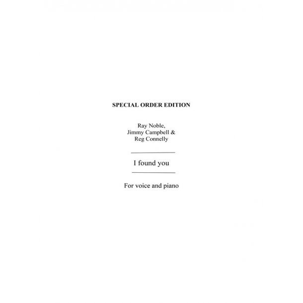 Noble/Campbell/Connelly I Found You Pvg