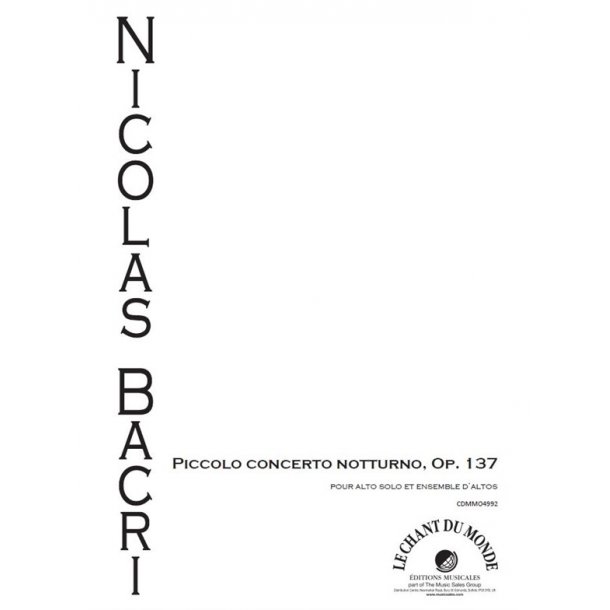 Nicolas Bacri: Piccolo Concerto Notturno