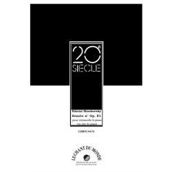 Nikola&iuml; Miaskovsky: Sonate No. 2, Op. 81 Pour Violoncelle