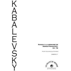 Dimitri Kabalevsky: Rondo &Agrave;&nbsp; La M&eacute;moire De Prokofiev Op. 79