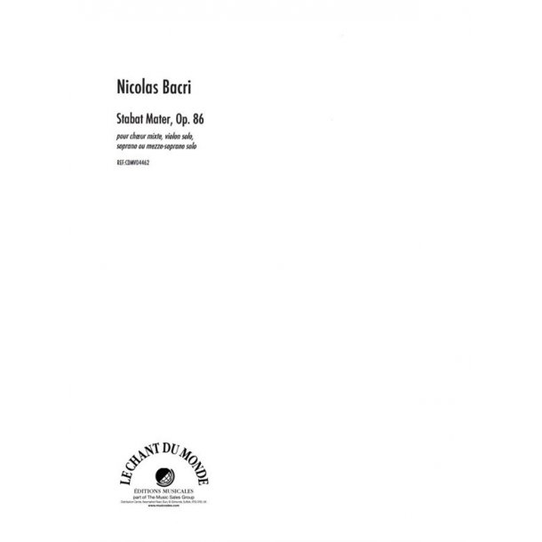 Nicolas Bacri: Stabat Mater, Op. 86
