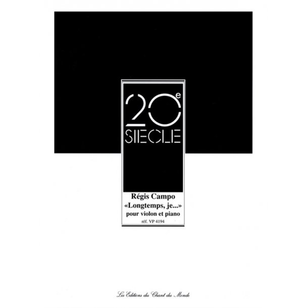 R&eacute;gis Campo: "Longtemps, Je"