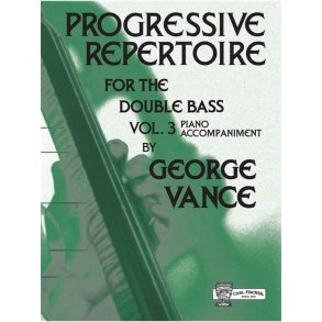 Progressive Repertoire For The Double Bass - Book 3 (Piano Accompaniment)