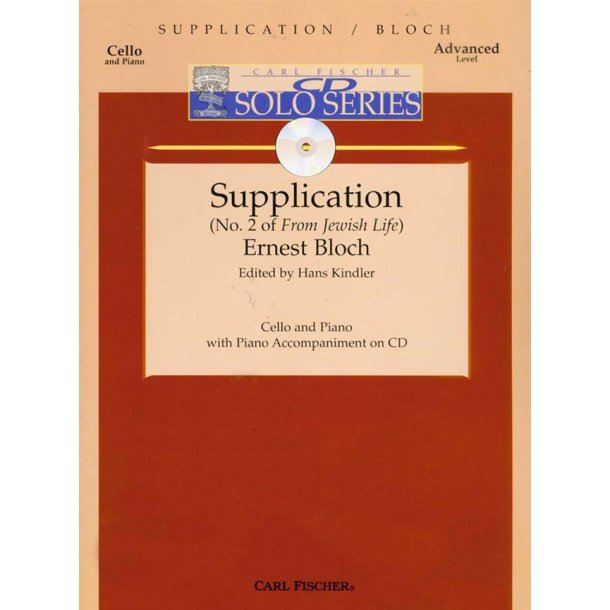 Bloch Supplication No. 2 Vlc Bk/Cd