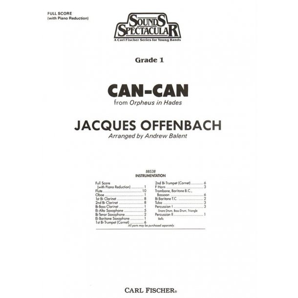 OFFENBACH JACQUES CAN-CAN FROM ORPHEUS IN HADES (BALENT) CBAN FULL SC