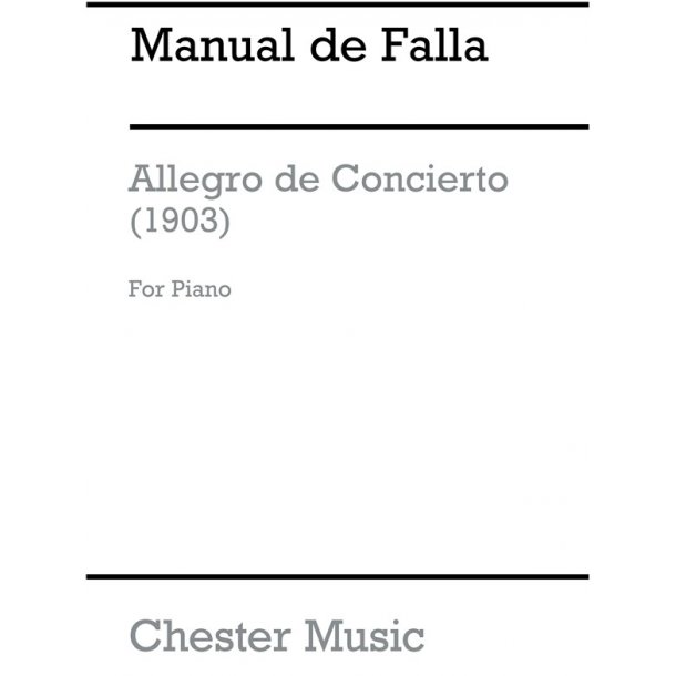 Manuel De Falla: Allegro De Concierto Piano Solo