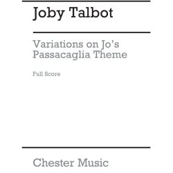 Joby Talbot: Variations On Jo's Passacaglia Theme for Organ