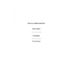 John Harle: Earthlight (Vocal Score)
