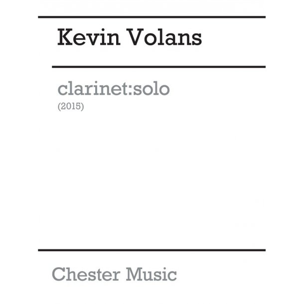 Kevin Volans: clarinet:solo