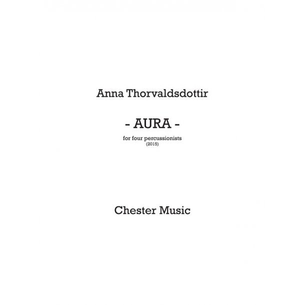 Anna Thorvaldsdottir: - AURA - (Score/Parts)