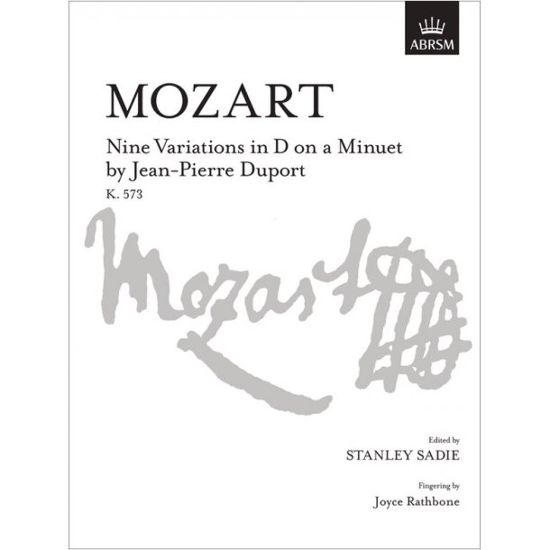 Nine Variations in D on a Minuet by Jean-Pierre Duport