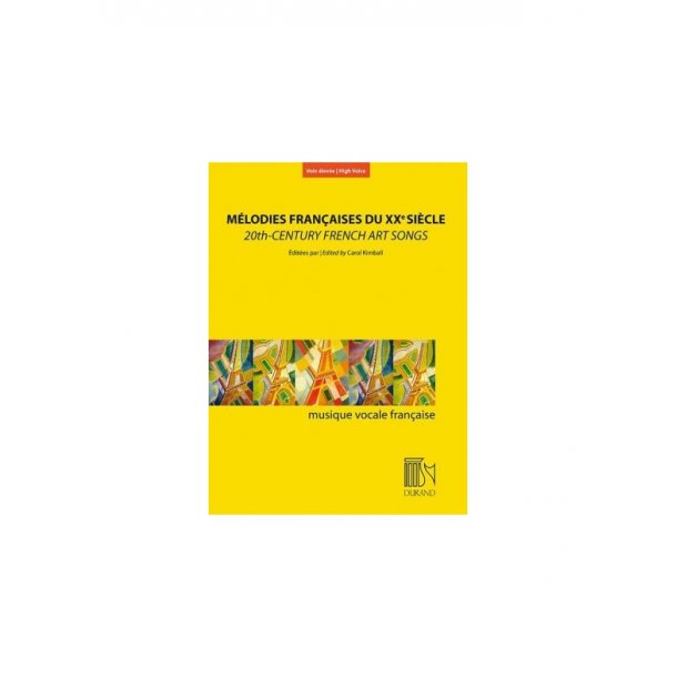 Melodies Francaises Du Xxe Siecle (Kimball) High Voice/Piano Book