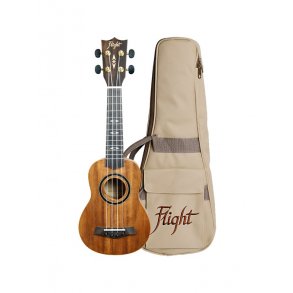 Flight: DUS440 Soprano Koa Ukulele (With Bag)