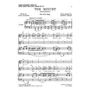 Beethoven: The Minuet (2 Part/Piano) Arr. Geehl