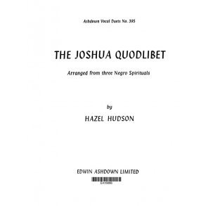 Hudson, H The Joshua Quodlibet 2pt/Pf